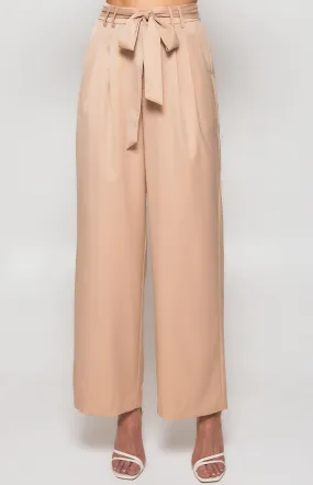 Double Pleated Pants with Double Belt Loop Detail (WPA238B)