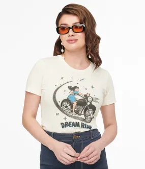 Fitted Graphic Tee Dream Ride Cotton