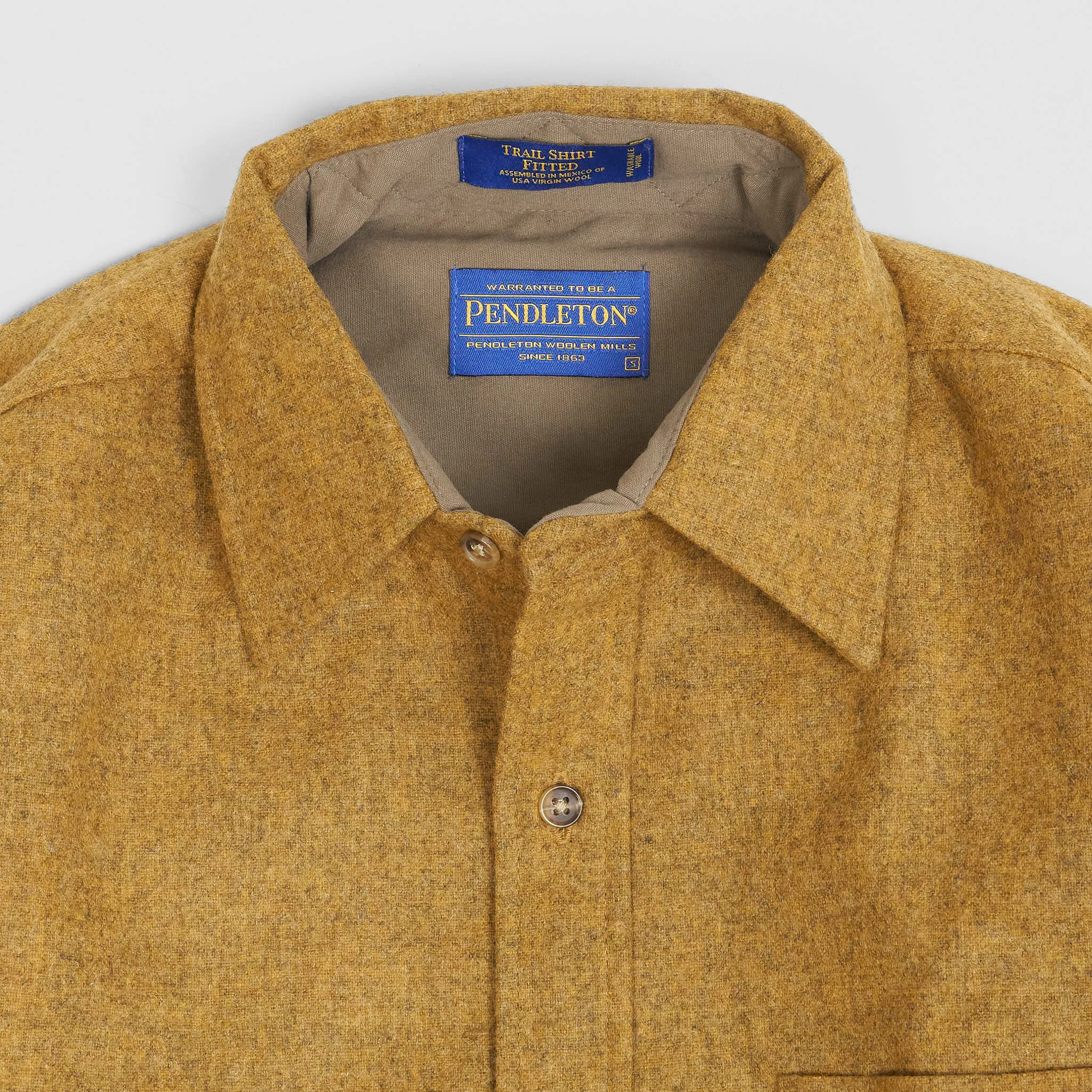 Fitted Wool Overshirt With Elbow Reinforcement - Pendleton