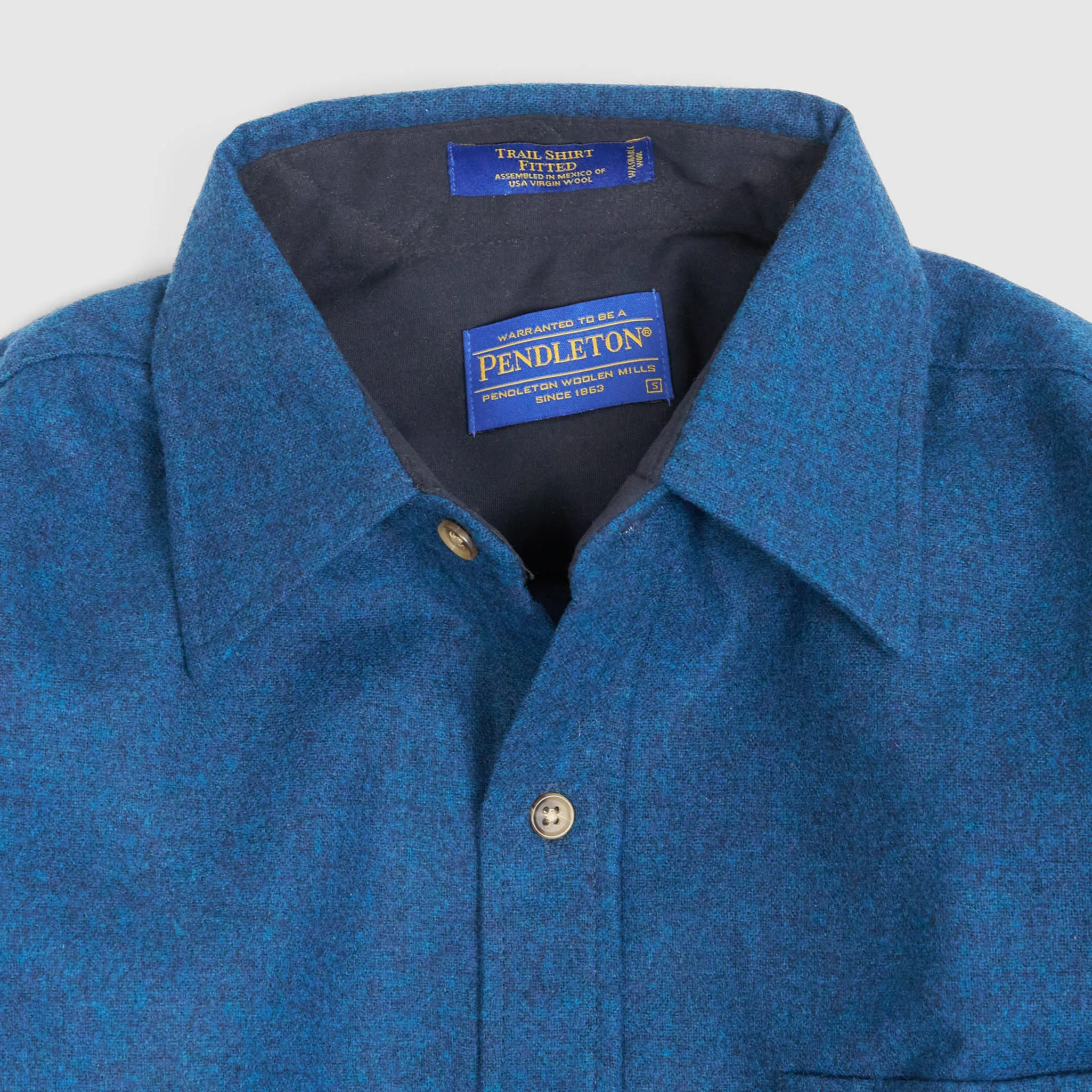 Fitted Wool Overshirt With Elbow Reinforcement - Pendleton