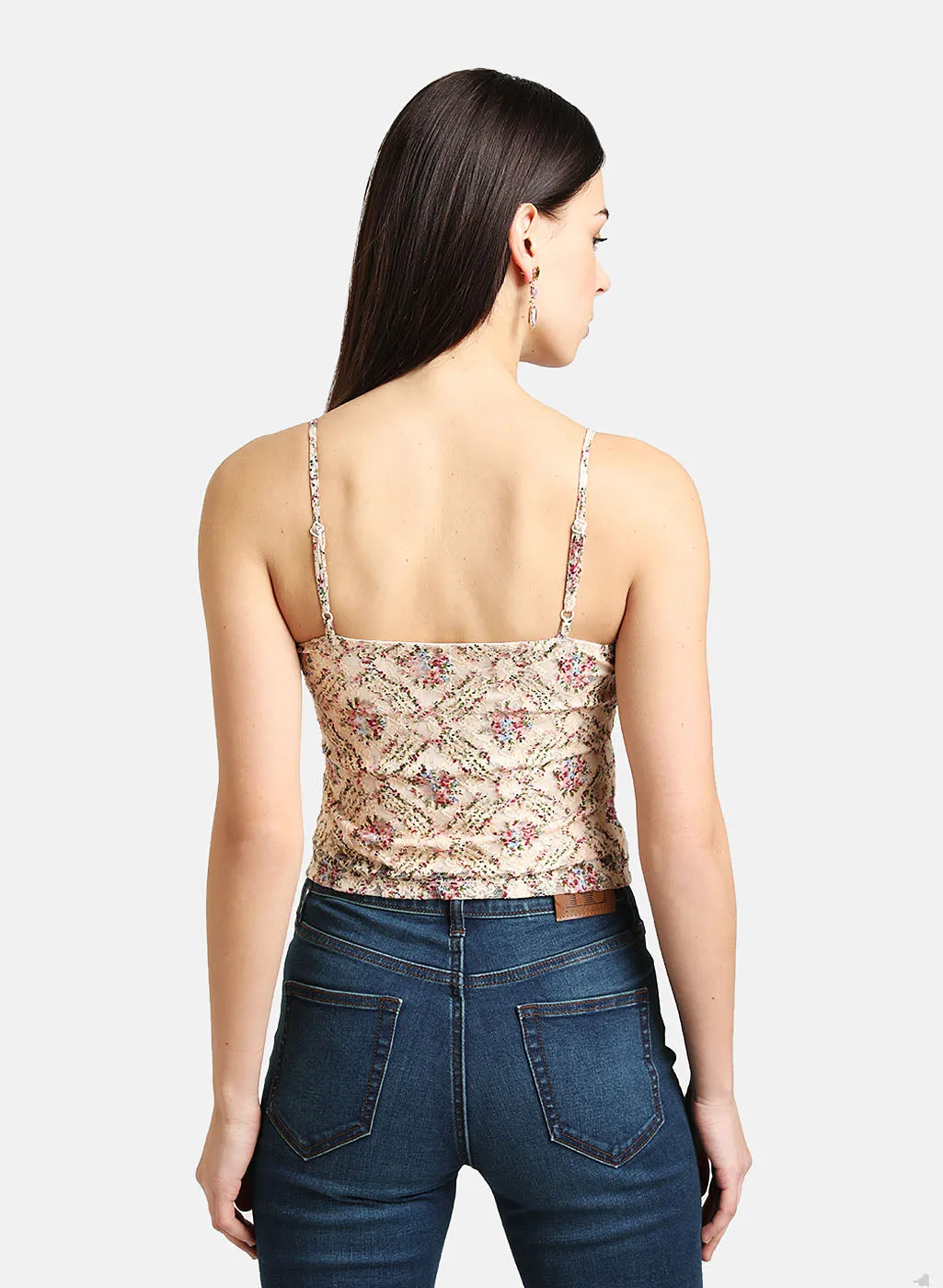 Feminine Floral Lace Top