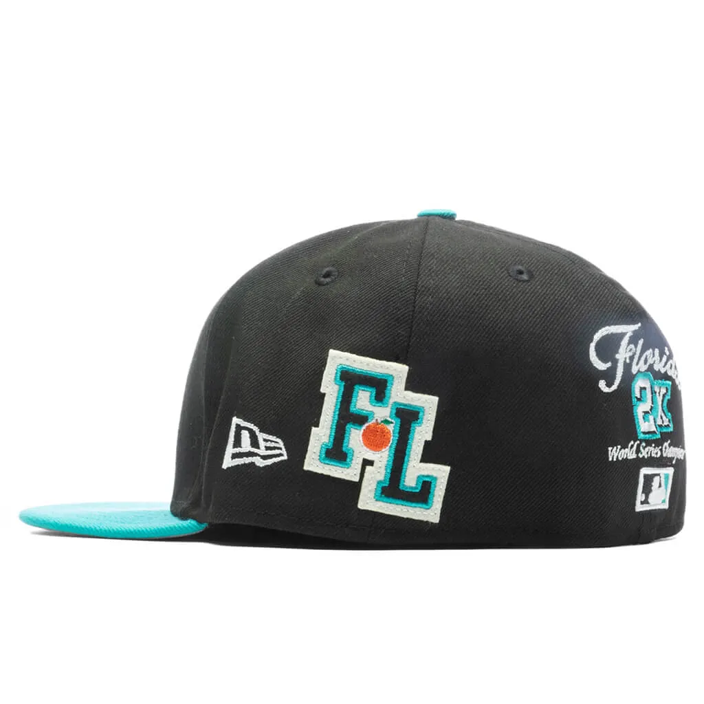 Florida Marlins Letterman Fitted Cap