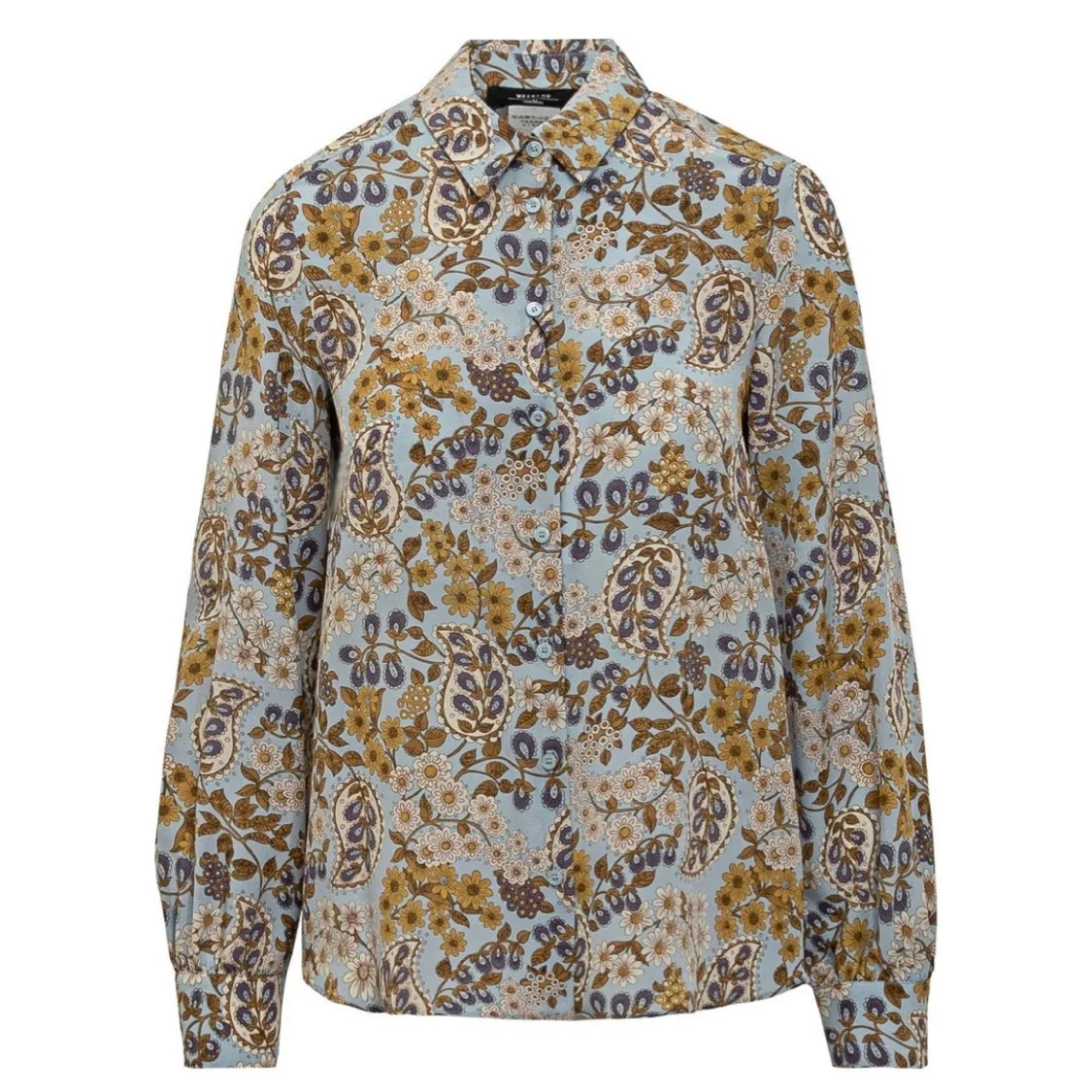 Party Style Silk Long Sleeves with Flower Patterns