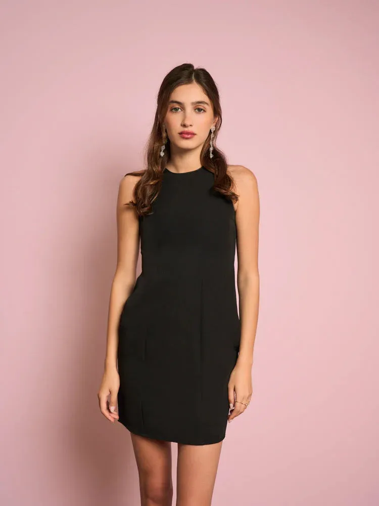 Stylish Palace Mini Dress in Black