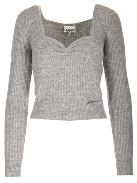 Jil Sander Casual Wool Long Sleeves V-neck & Crew neck