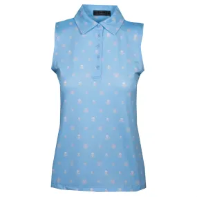 Ladies G/FORE Sky 3D Icon RGB Sleeveless Golf Polo