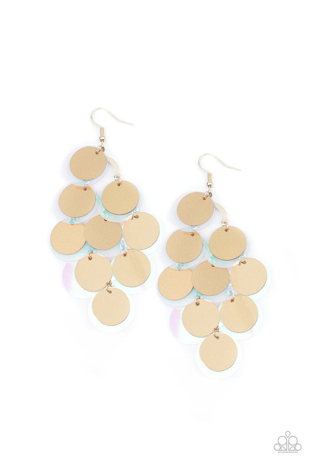 Gold Sequin Seeker Earrings