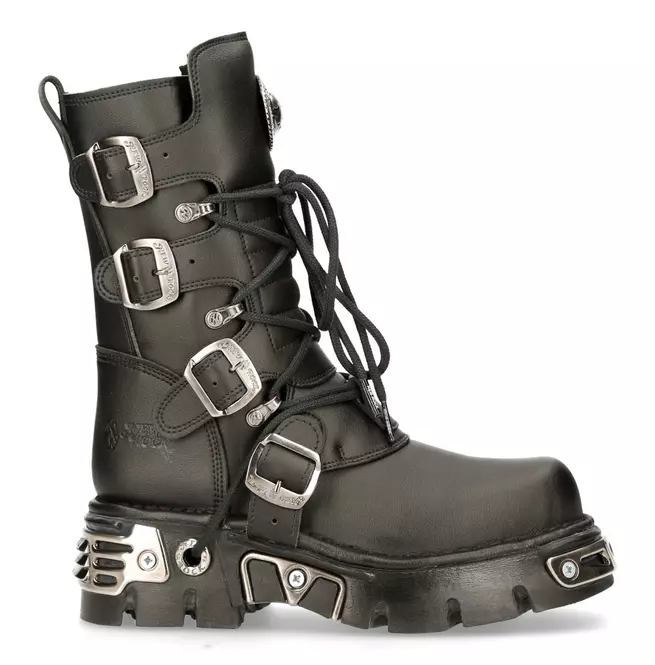 Gothic Metallic Buckle Boots (Eco Vegan)