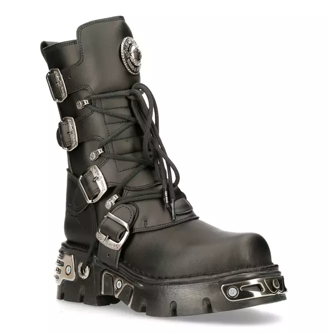 Gothic Metallic Buckle Boots (Eco Vegan)