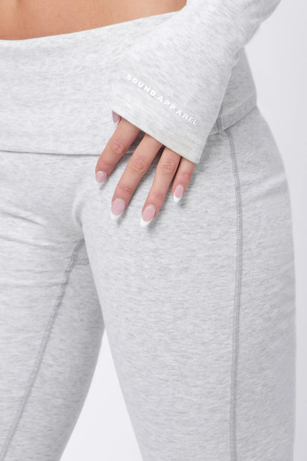 Grey Cotton Flares - Ultra Long