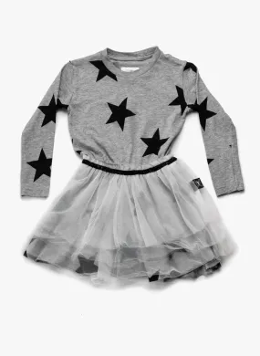 Heather Grey Star Tulle Dress by Nununu