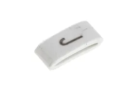 HellermannTyton HODS85 Slide On Cable Markers, Black on White, Pre-printed ""J"", 1.8 → 6.3mm Cable, 531-078