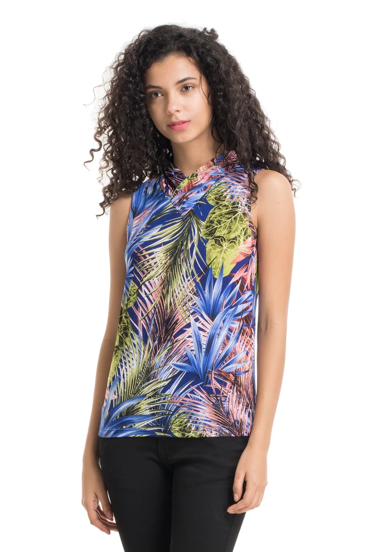 Tropical Top with Pleats in Hermoine