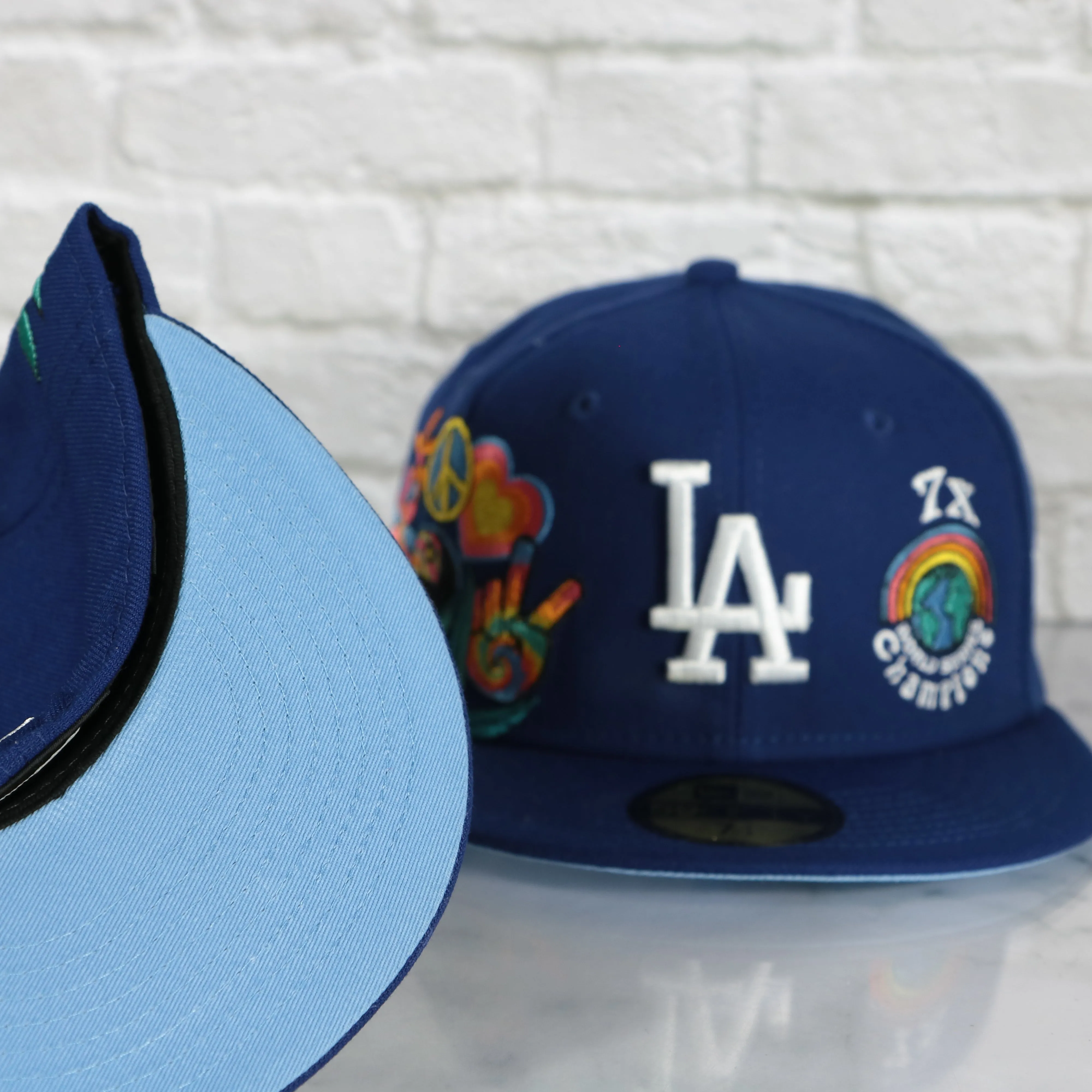 New Era Fitted Cap with LA Dodgers World Series Champions Patch