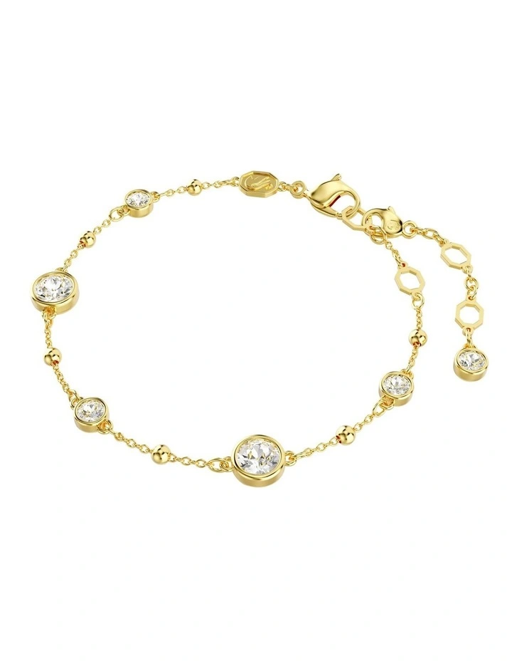 Imber Bracelet Round Cut Gold-Tone Plated in White