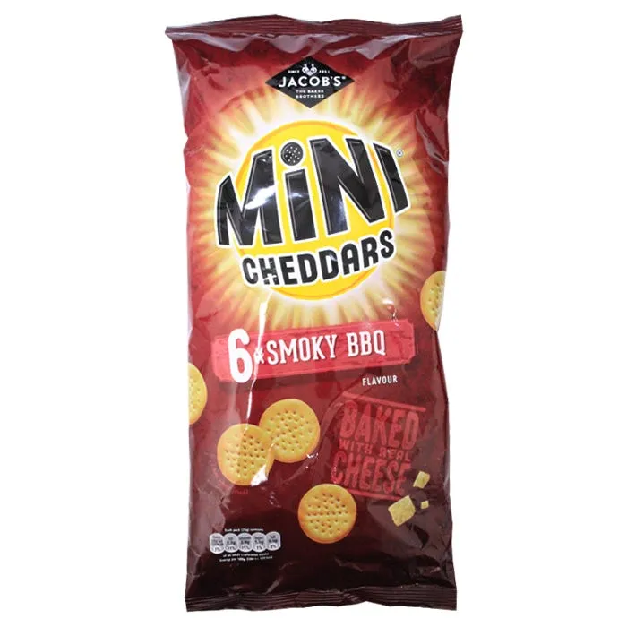 Jacob's Mini Cheddars 6 Smoky BBQ Flavour 138g