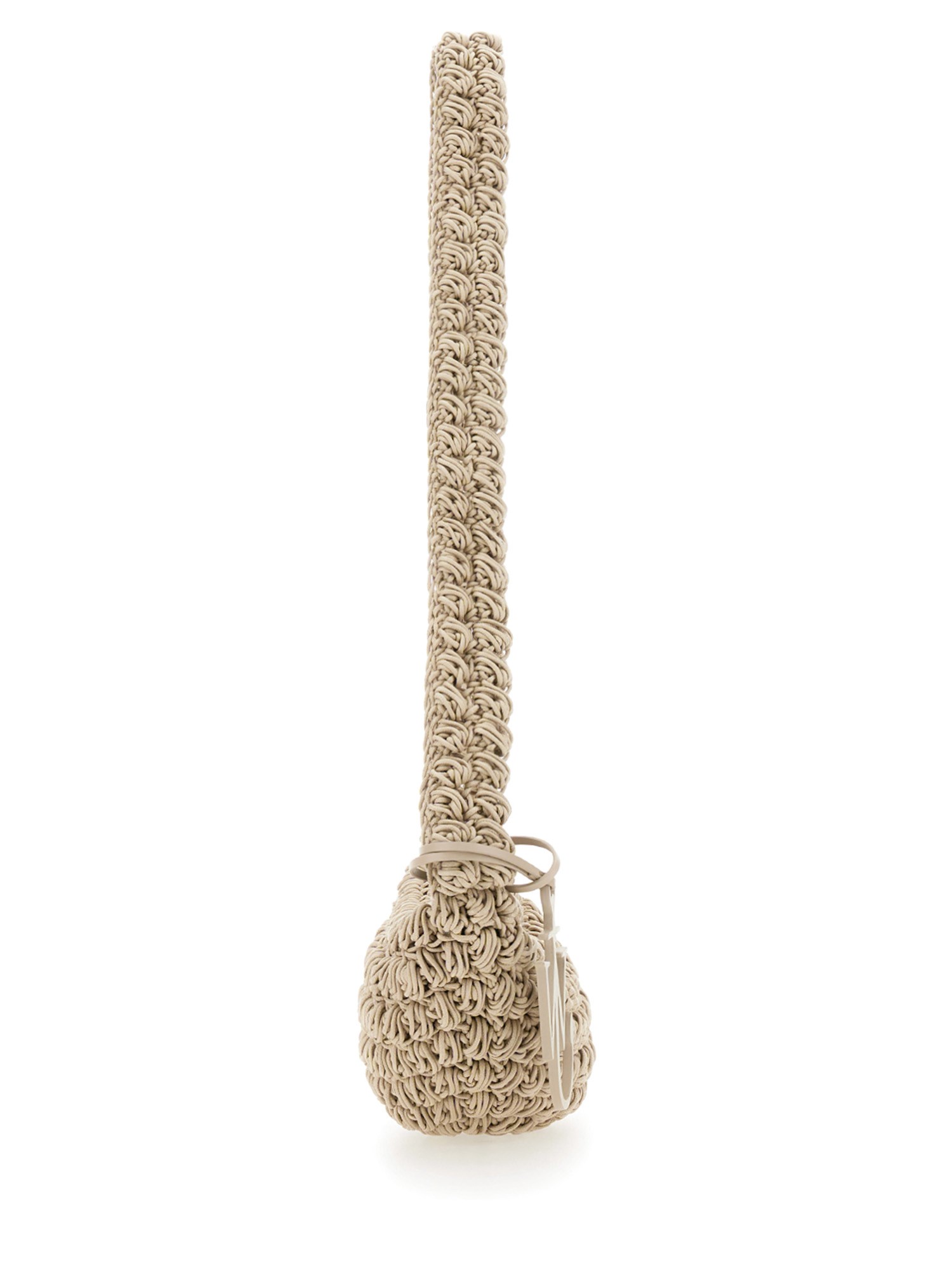 Knitted Pop Corn Sling Bag with Woven Pattern\