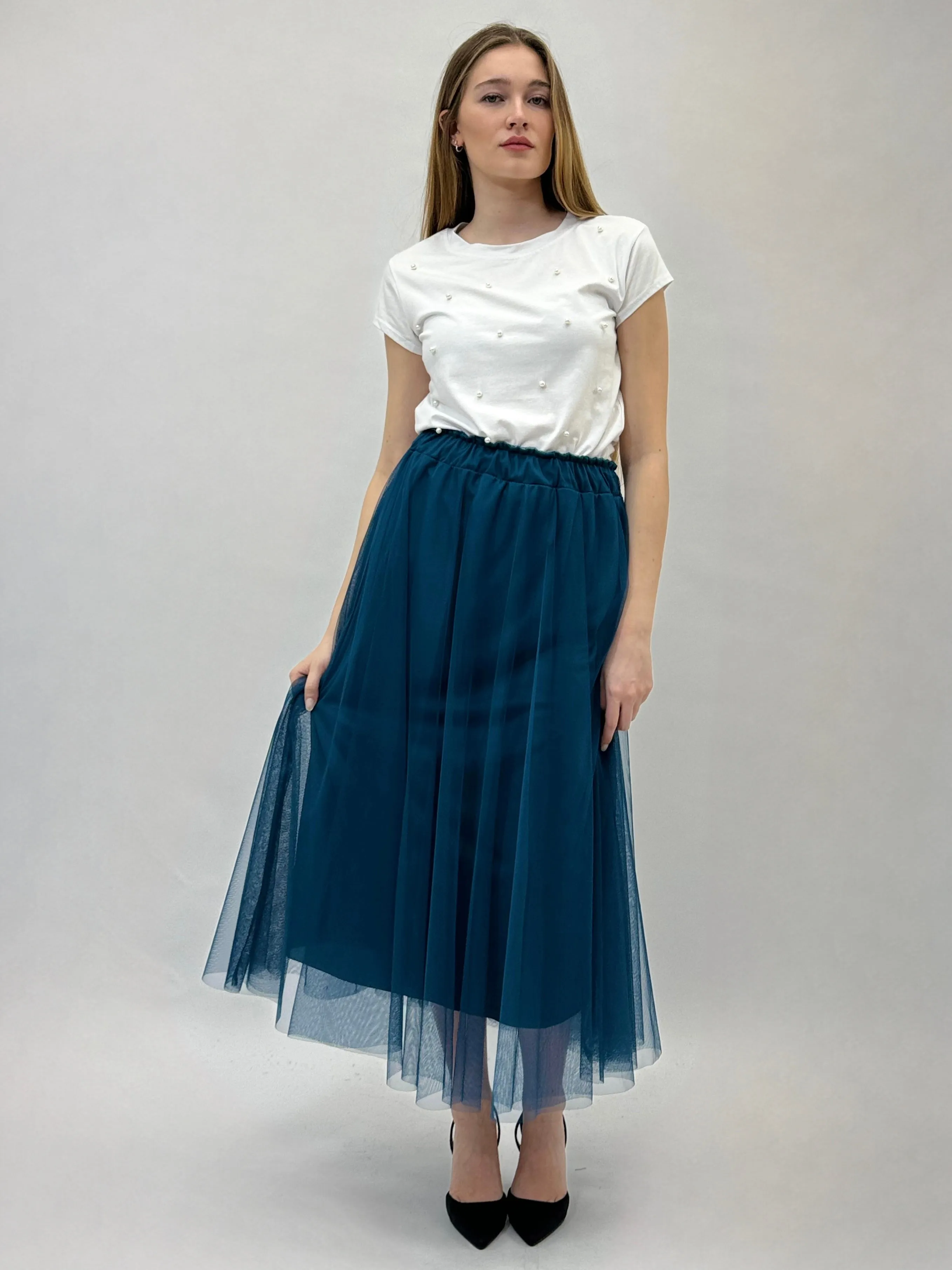 Long Tulle Skirt