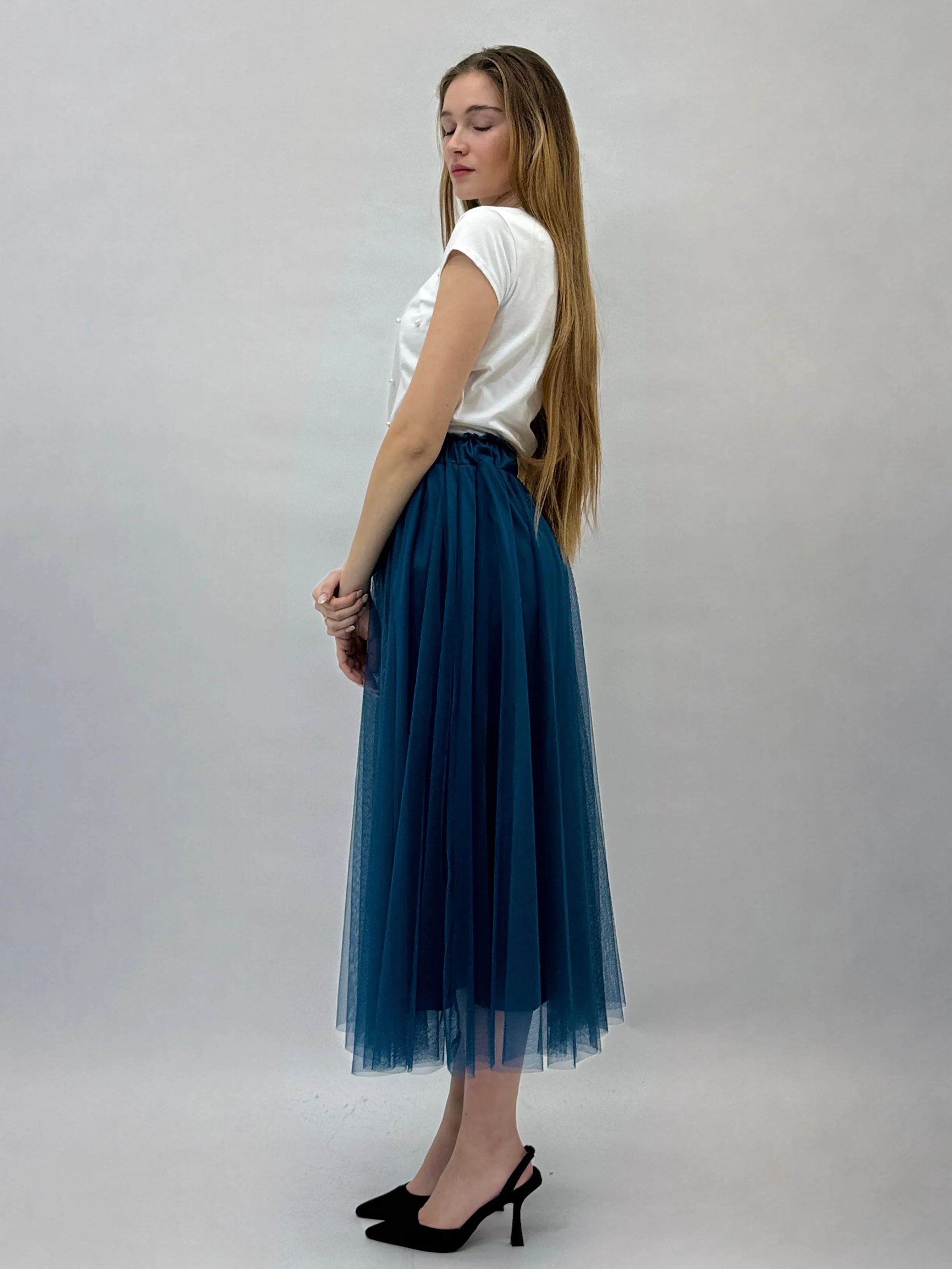 Long Tulle Skirt