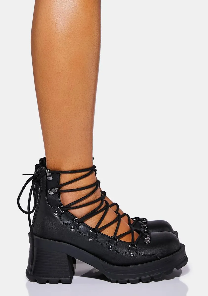 Lace Up Platform Heels