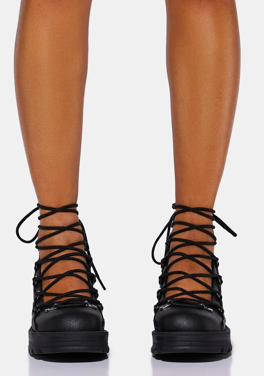 Lace Up Platform Heels