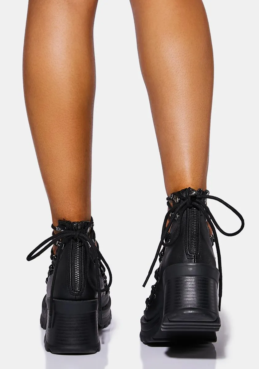 Lace Up Platform Heels