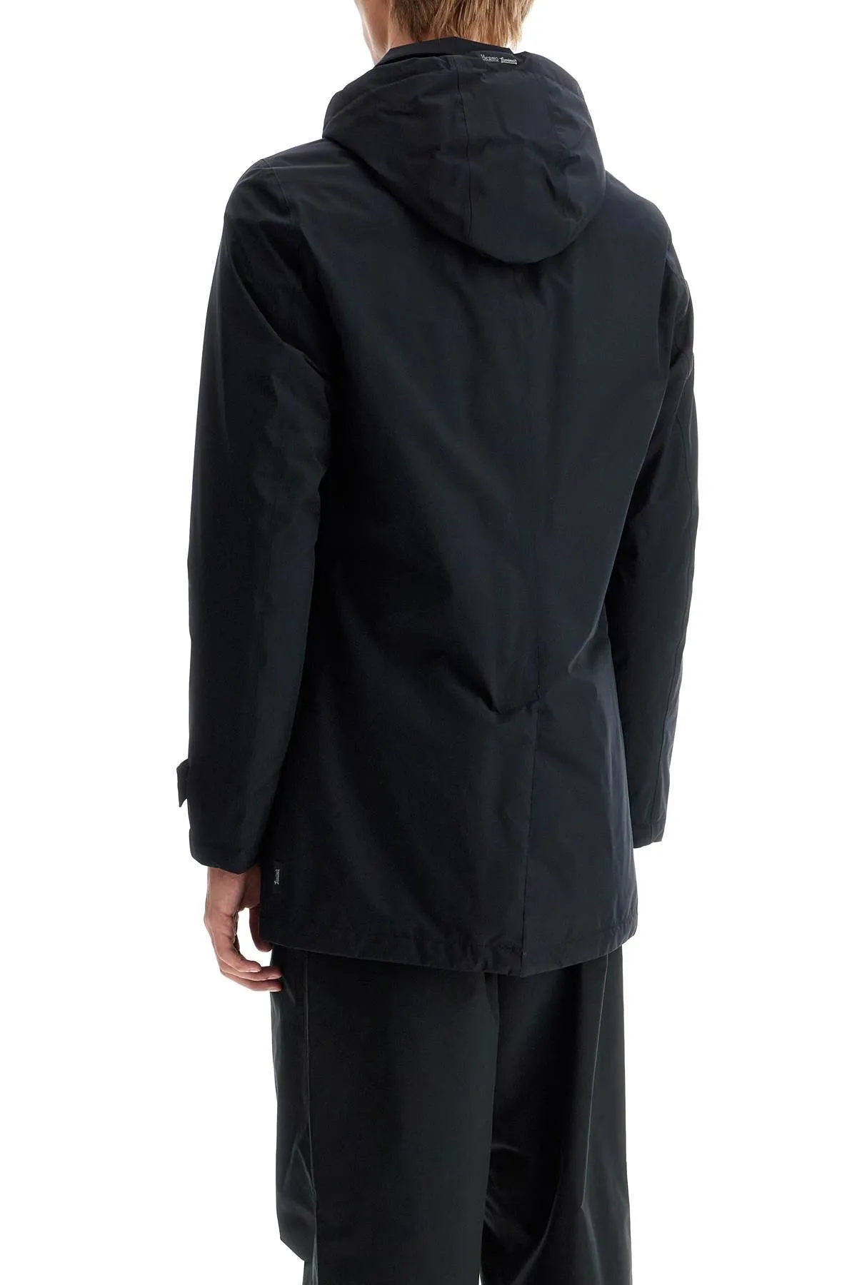 Black laminar padded carcoat in gore-tex 2l PI00308UL 11123