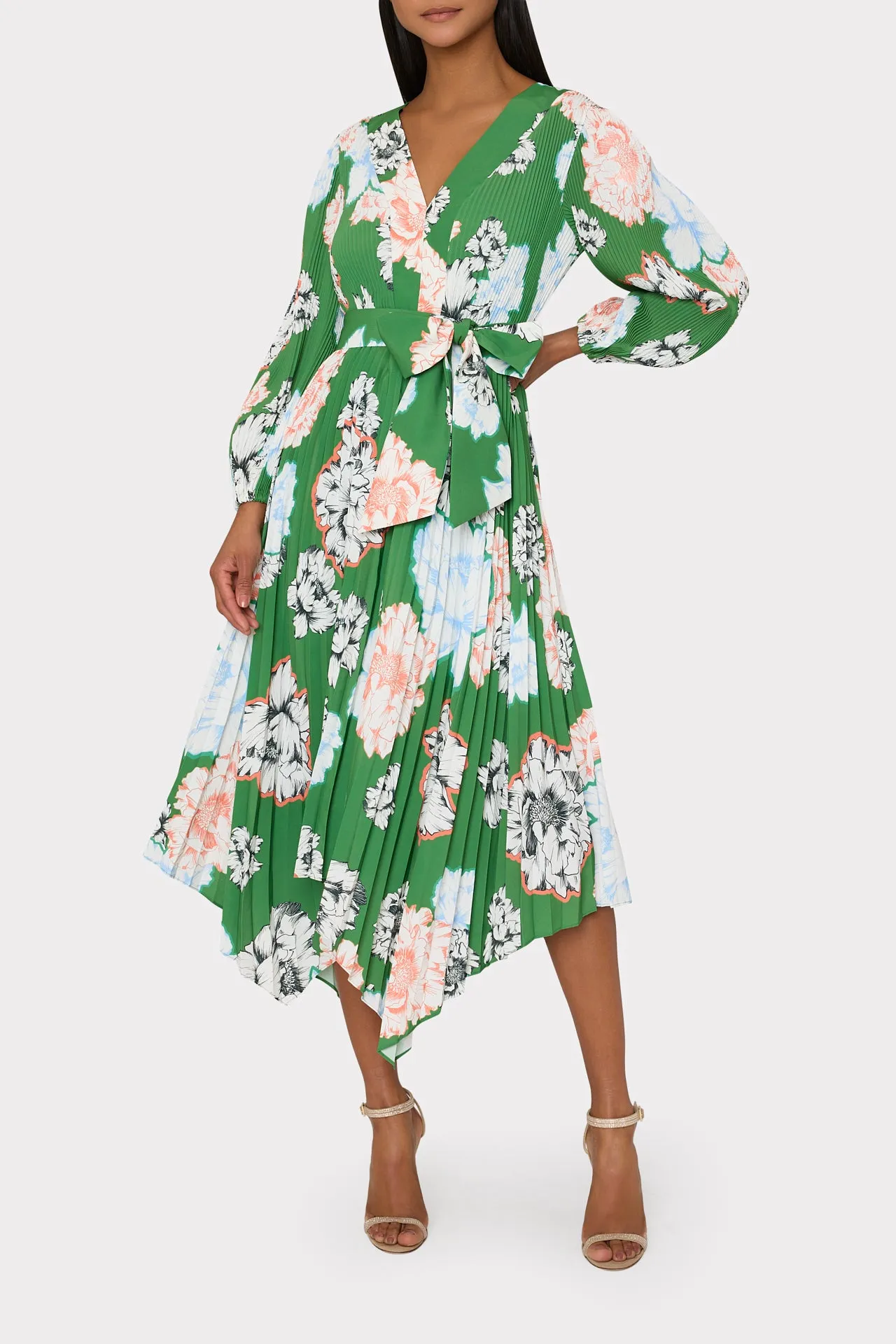 Petal Bloom Pleated Dress