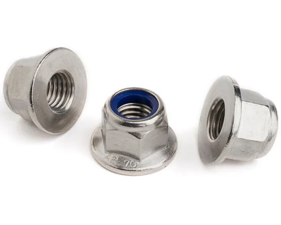 M5 NYLON INSERT NON-SERRATED FLANGE NUT DIN 6926 A4 STAINLESS STEEL