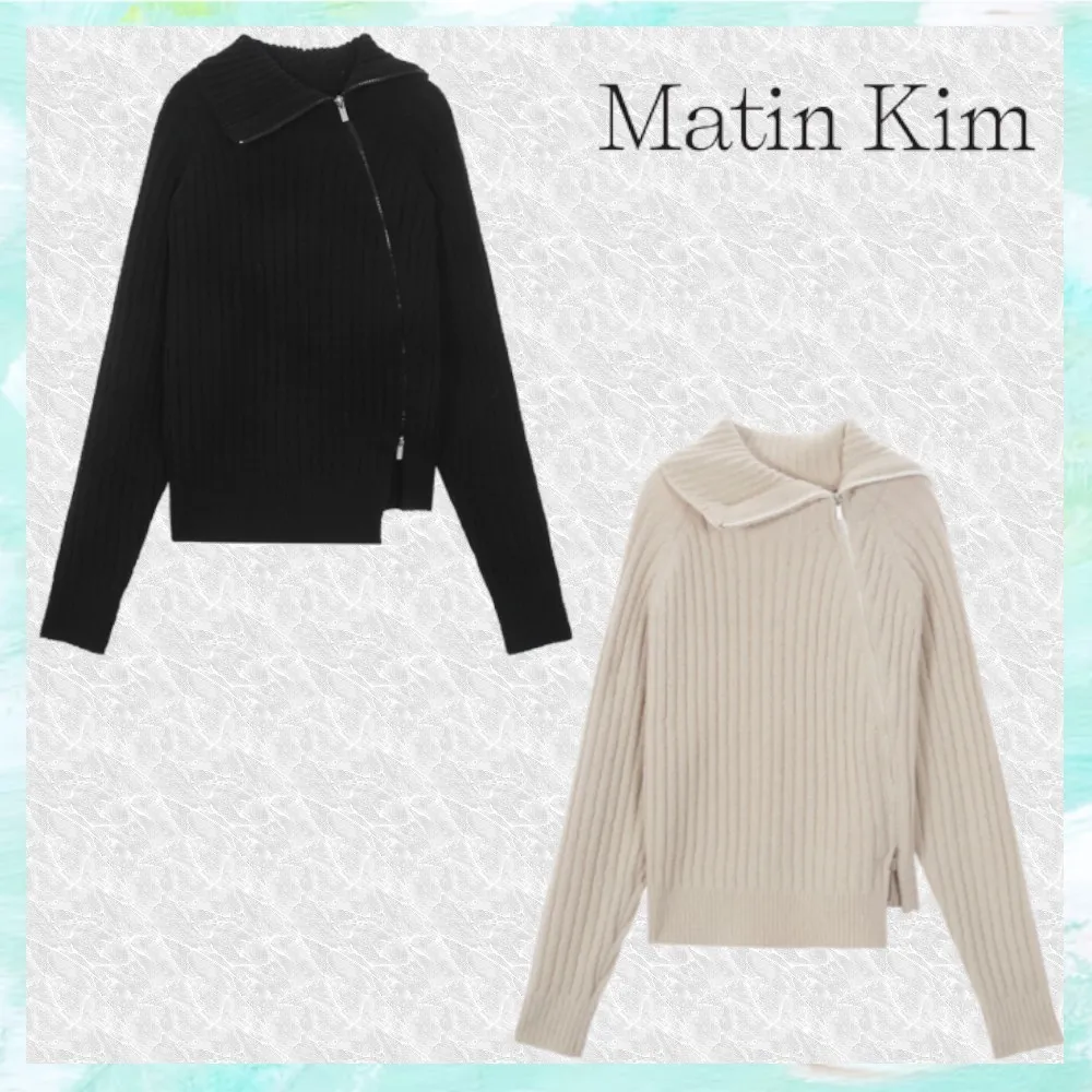 Wool High-Neck Office Style Long Sleeves by Matin Kim