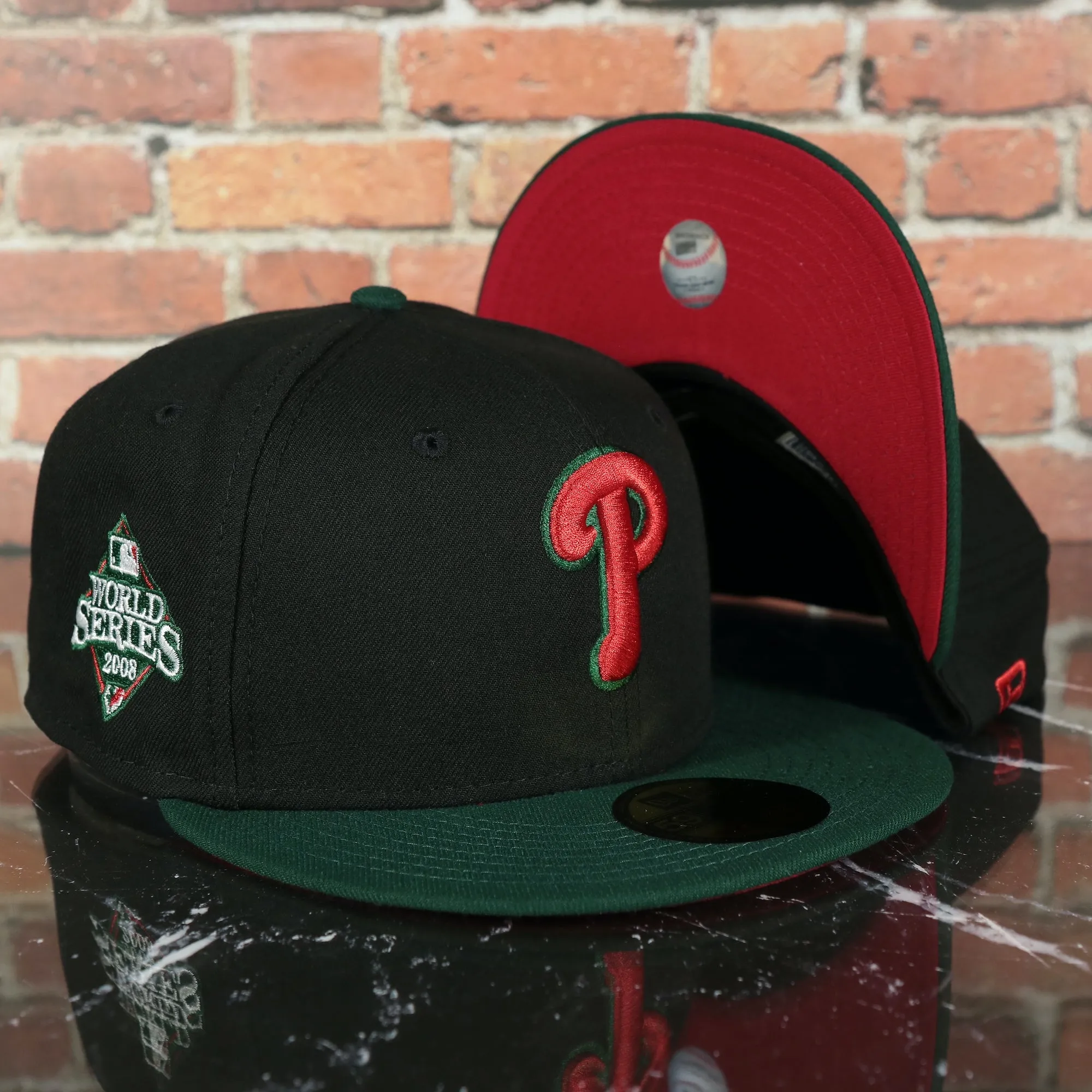 High-Quality Fitted Cap with Phillies World Series Patch