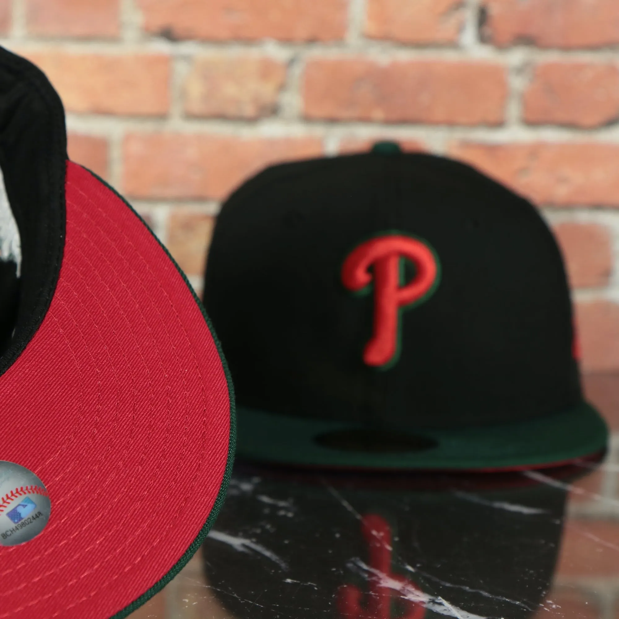 High-Quality Fitted Cap with Phillies World Series Patch