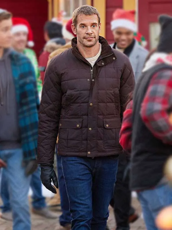 Brown Quilted Jacket Navigating Christmas Stephen Huszar outfit