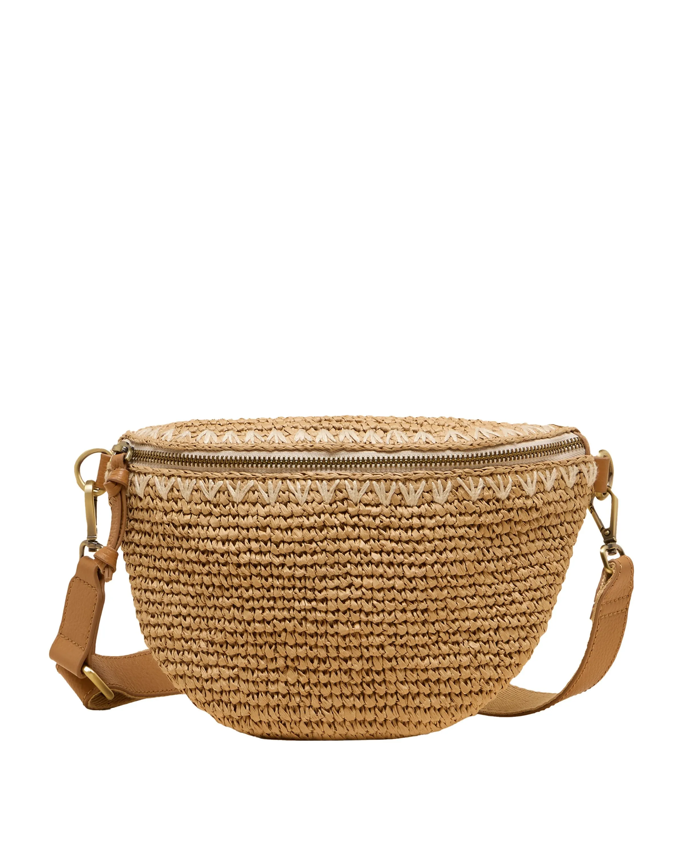 Mini Light Natural Raffia Sling Bag by Sebby