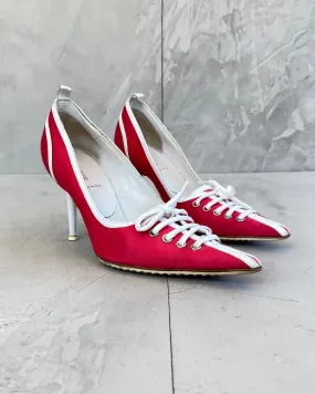 MIU MIU 2000'S Lace Up Heels - EU 38 / UK 5