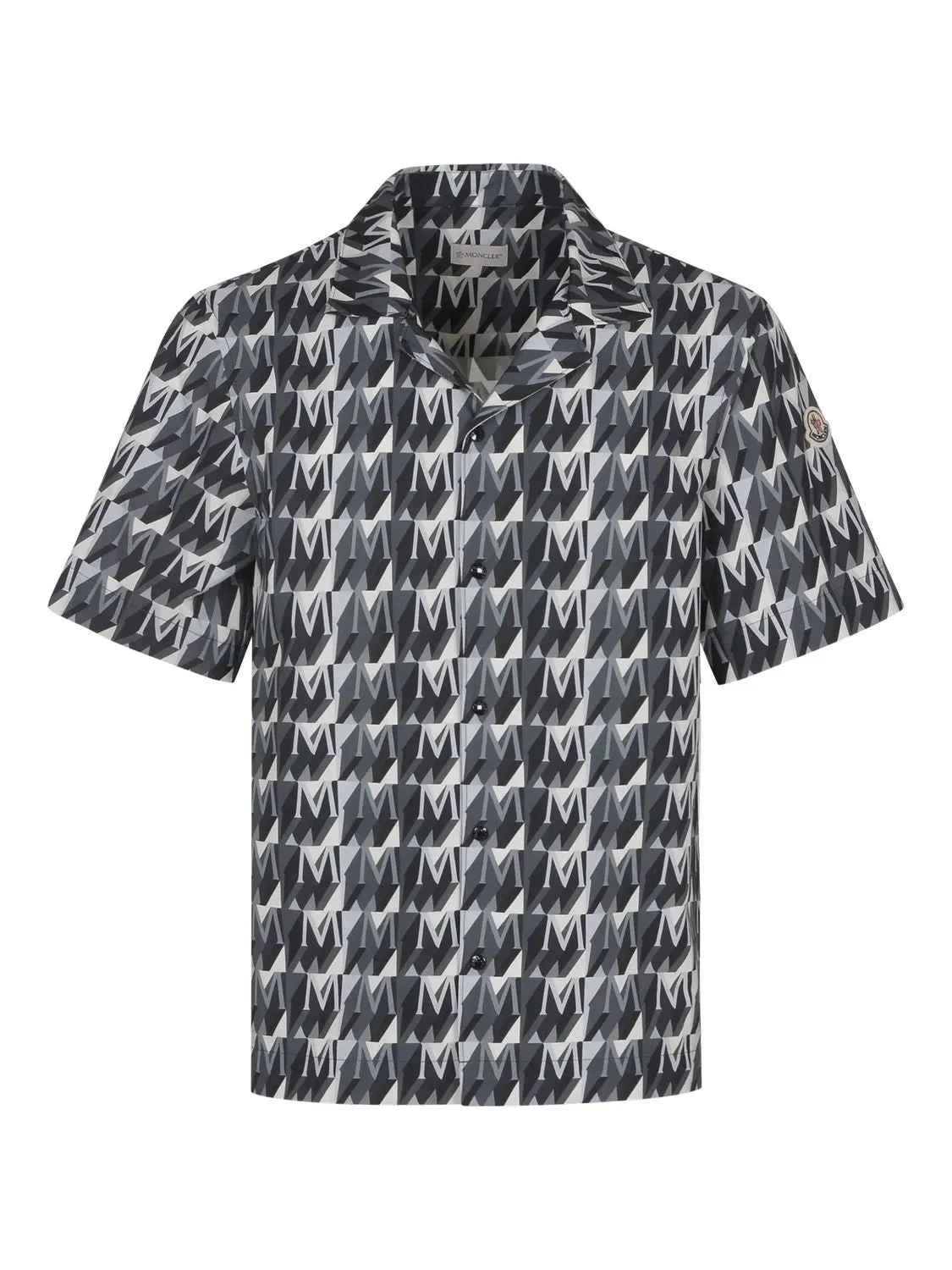 MONCLER Men's Black Cotton Shirts from the Summer 2024 Collection