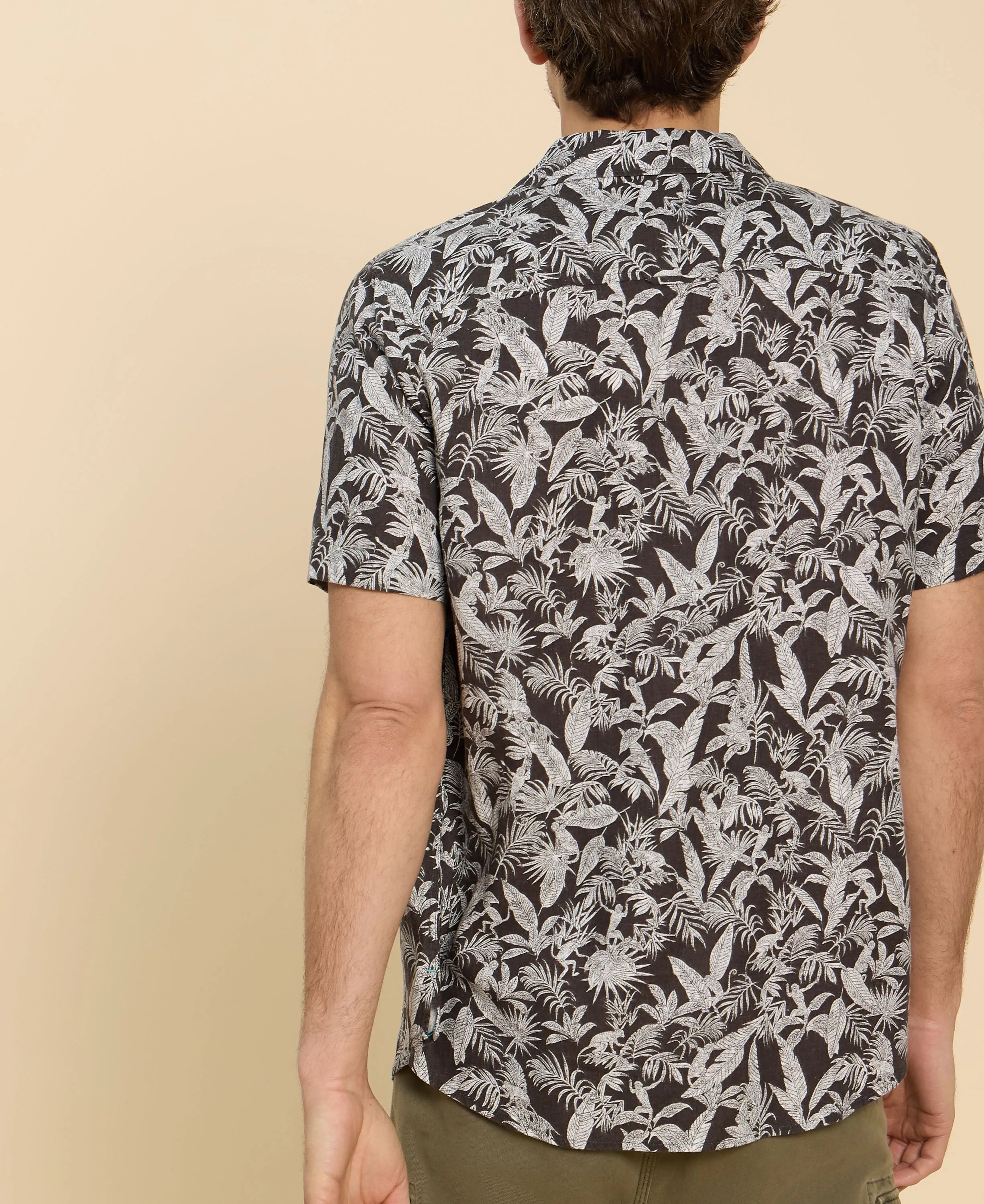 Monkey Printed Shirt Black Print