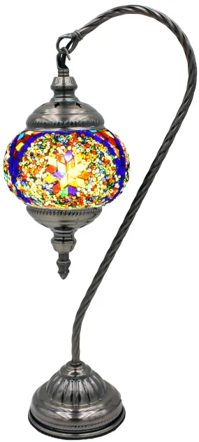 Elegant Gooseneck Style Mosaic Lamp