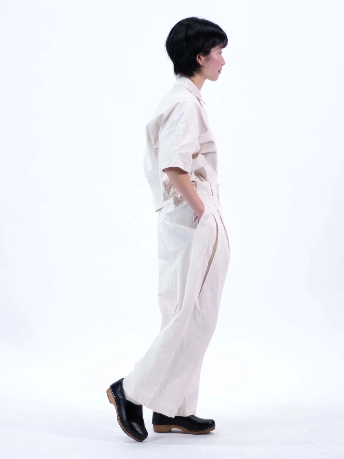 Natural Pleated Pants