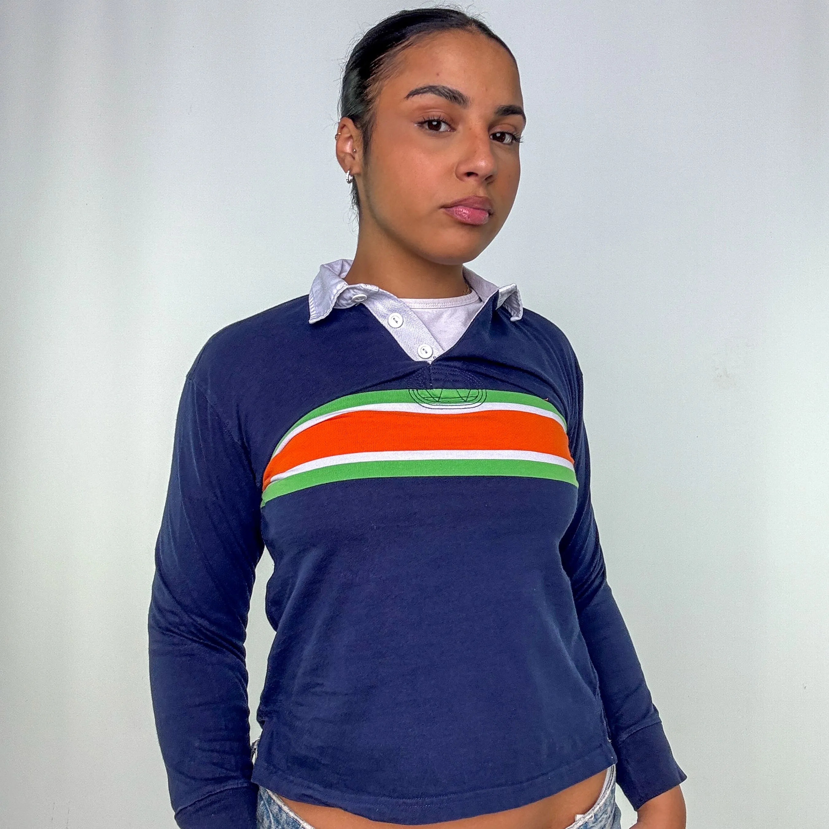 Navy Blue y2ks Polo Ralph Lauren Sweatshirt (XS)