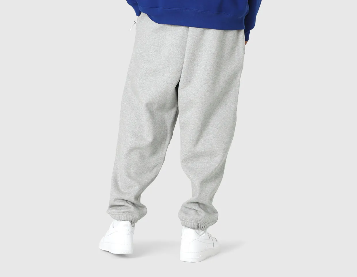 Nike Solo Swoosh Fleece Cuffed Pants Dark Grey Heather White