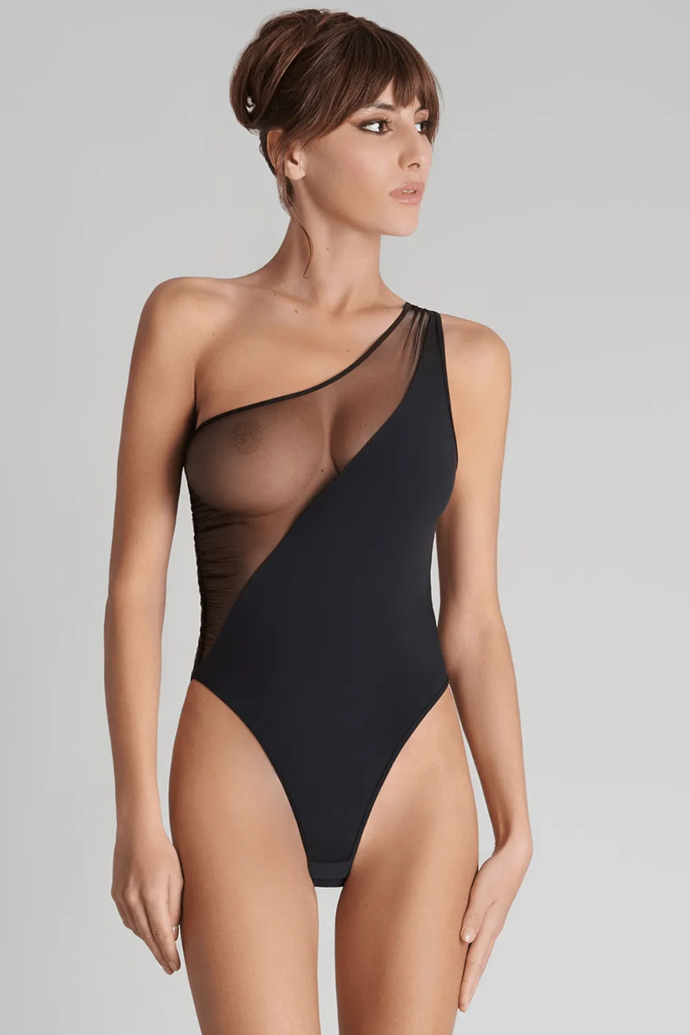 Wild Night Asymmetric Thong Bodysuit