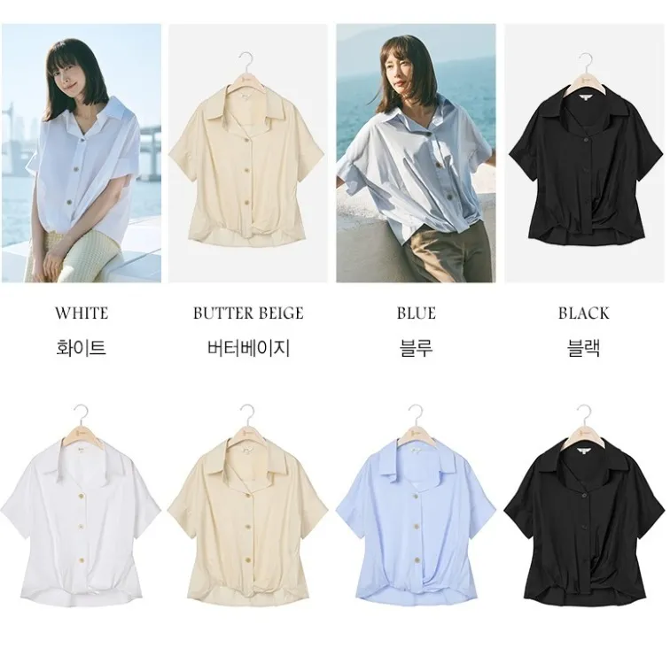 g studio Office Style Short Sleeves Shirts & Blouses