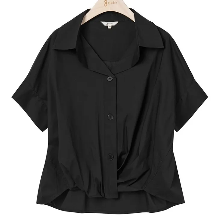 g studio Office Style Short Sleeves Shirts & Blouses