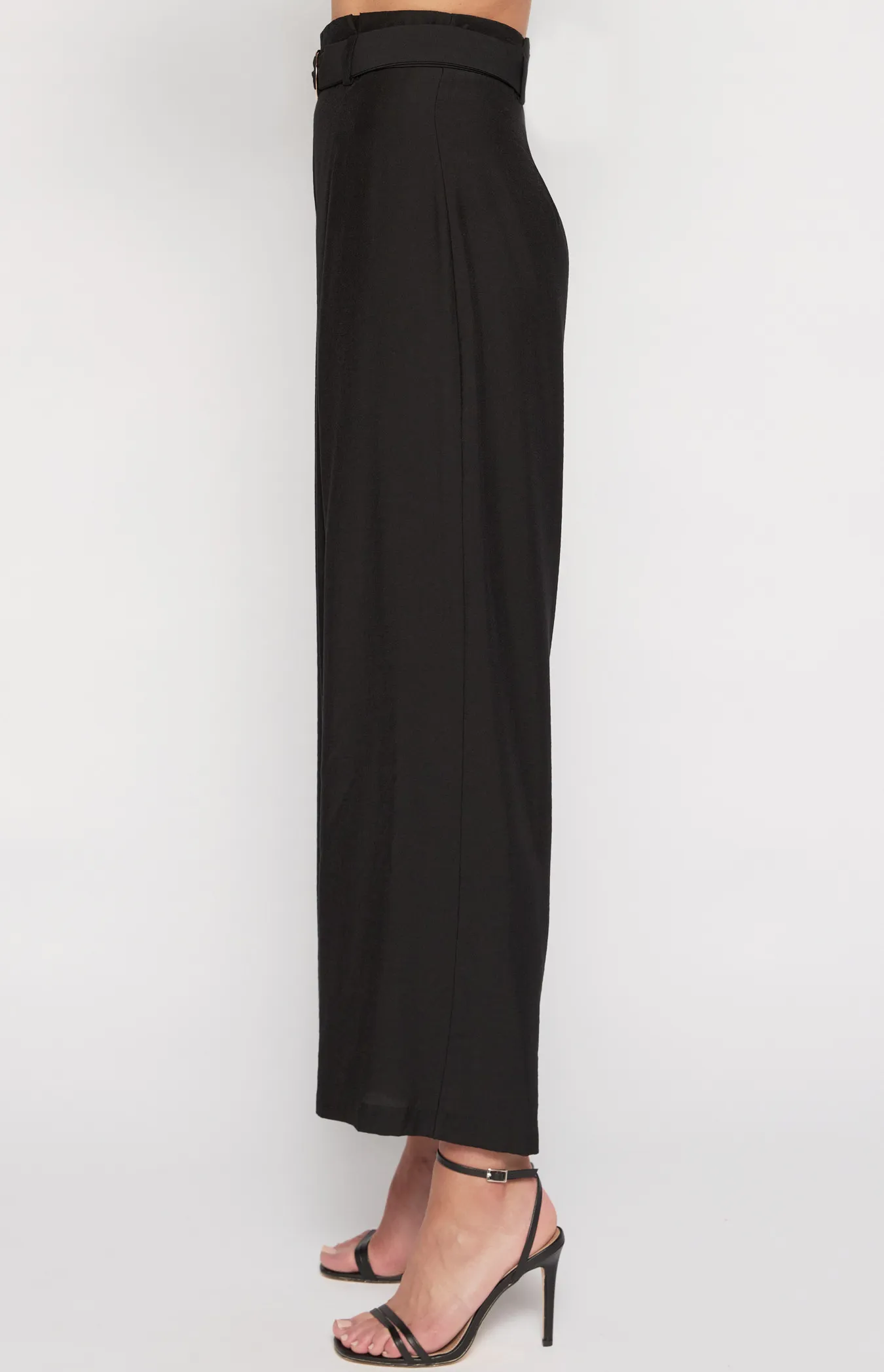 Paperbag Pleated Pants with D Ring Buckle (SPA460A)