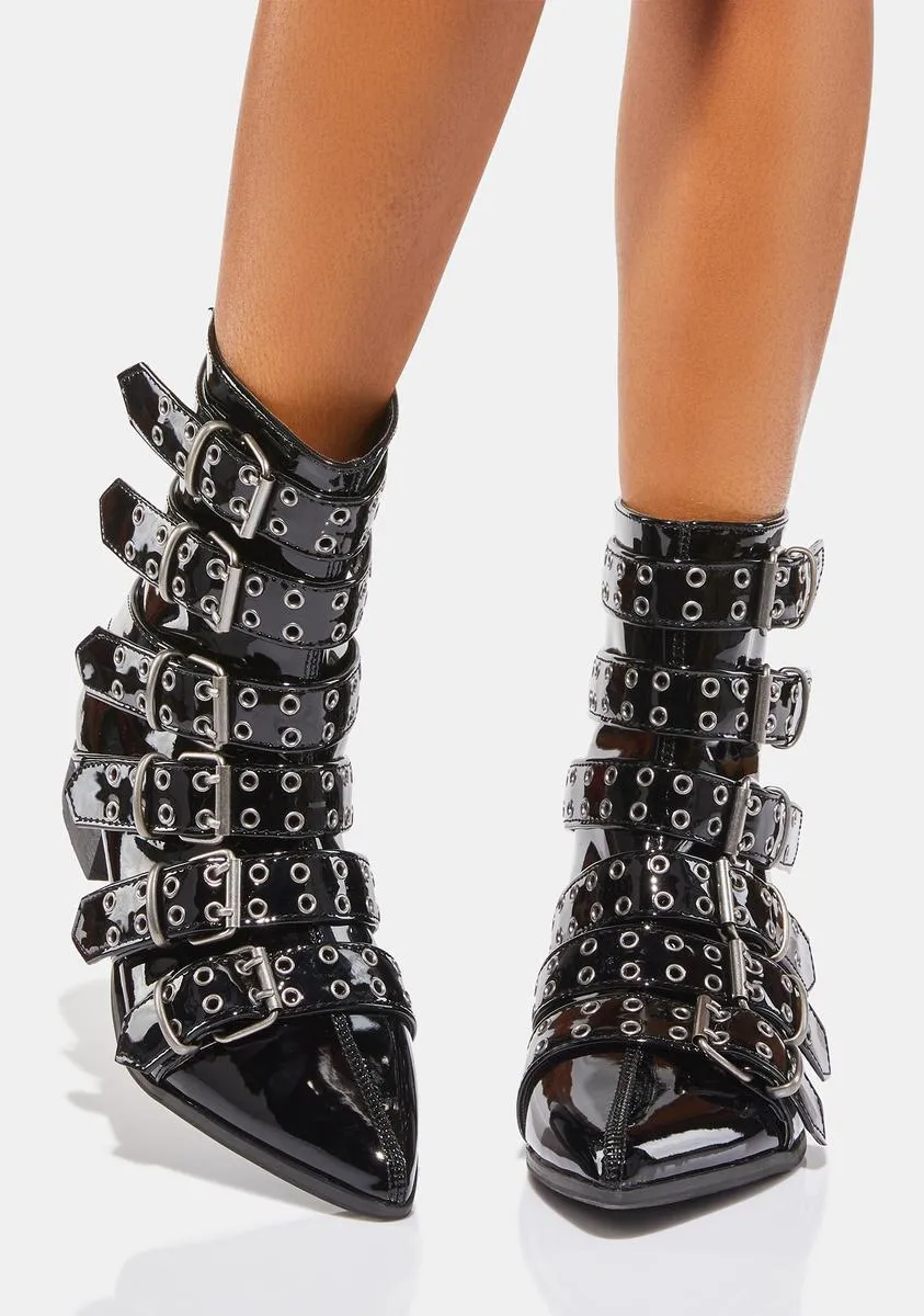 Patent Buckle Boots Warlock-70