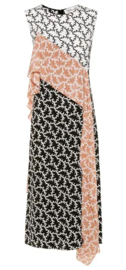 Abstract Silk Printed Dress