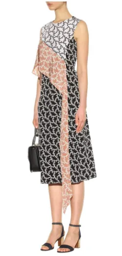 Abstract Silk Printed Dress