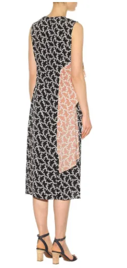 Abstract Silk Printed Dress