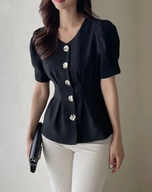 Street Style Short Sleeve Office Shirt